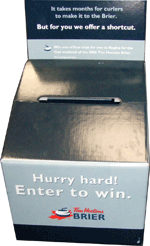 Cardboard ballot box with header