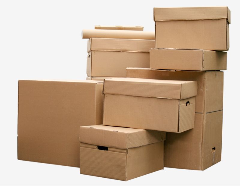 cardboard boxes