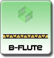 B flute cardboard structure