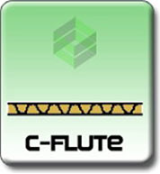 C flute cardboard structure