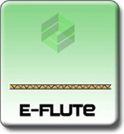 E flute cardboard structure