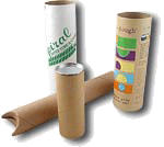 Cardboard mailing tube with metal ends four color